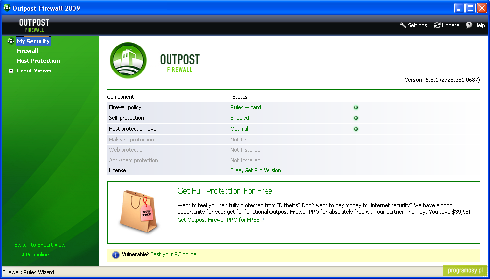 Outpost Firewall Free 2009 6.5.1 For Windows 2023