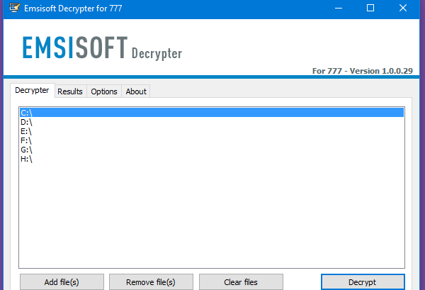 Emsisoft Decrypter for
