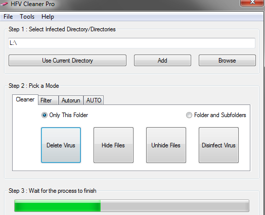 HFV (Hidden Folder Virus) Cleaner