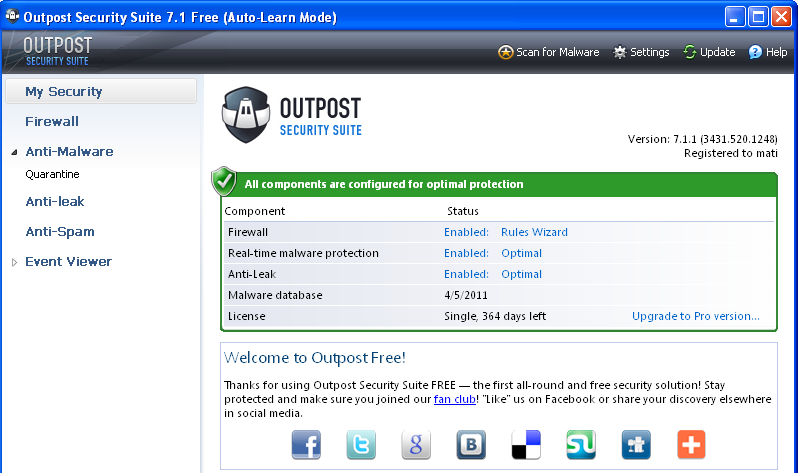 Outpost Security Suite Free
