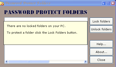 Password Protect Folders 1.0 Free Download For PC