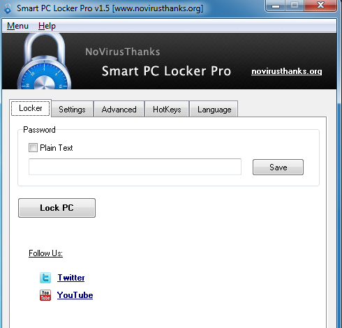 NoVirusThanks Smart PC Locker