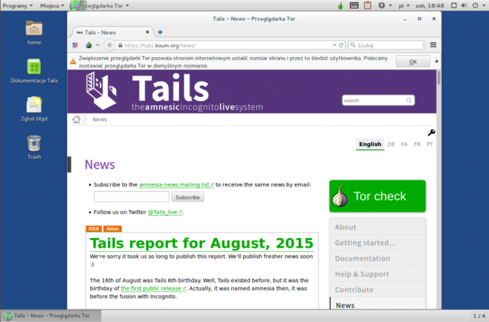 pl Tails (The Amnesic Incognito Live System) 5.16 Download For PC