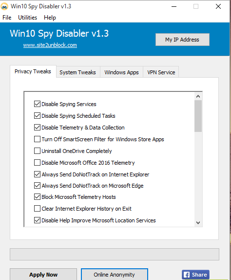 Win10 Spy Disabler