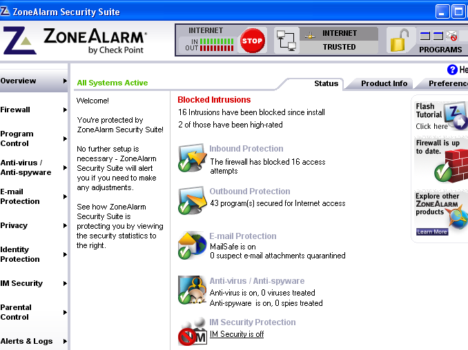 ZoneAlarm Internet Security