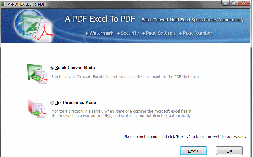 A-PDF Excel to PDF