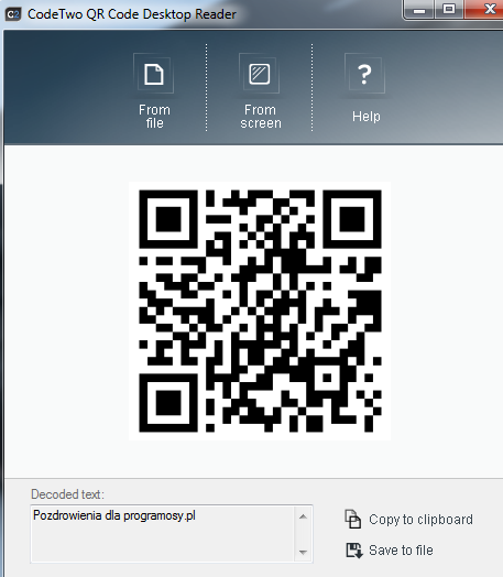 CodeTwo QR Code Desktop Reader