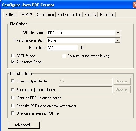 Jaws PDF Creator